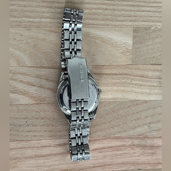Seiko Ladies Watch Vintage Stainless Bracelet White Dial Date Window - Picture 9 of 11